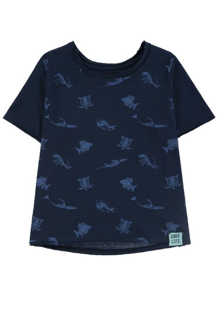 T-shirt chłopięcy, granatowy, Tom Tailor