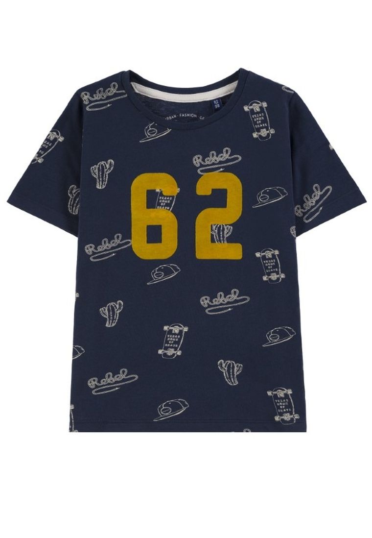 T-shirt chłopięcy, granatowy, Tom Tailor