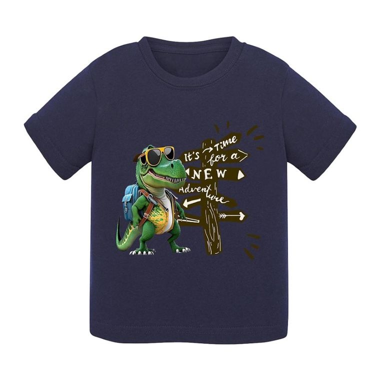 T-shirt chłopięcy, granatowy, Tup Tup