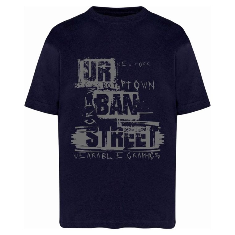 T-shirt chłopięcy, granatowy, Tup Tup