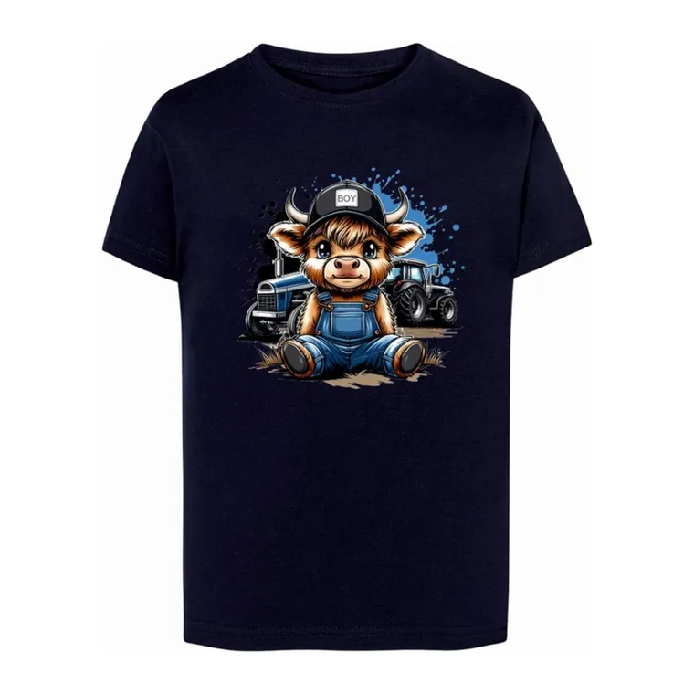 T-shirt chłopięcy, granatowy, Tup Tup
