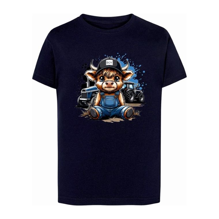 T-shirt chłopięcy, granatowy, Tup Tup