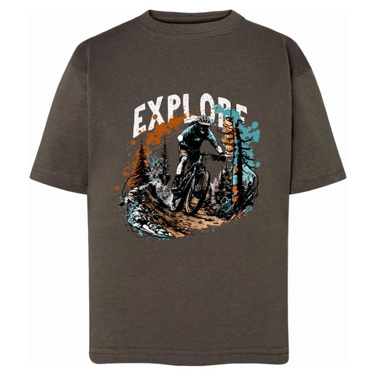 T-shirt chłopięcy, khaki, Tup Tup