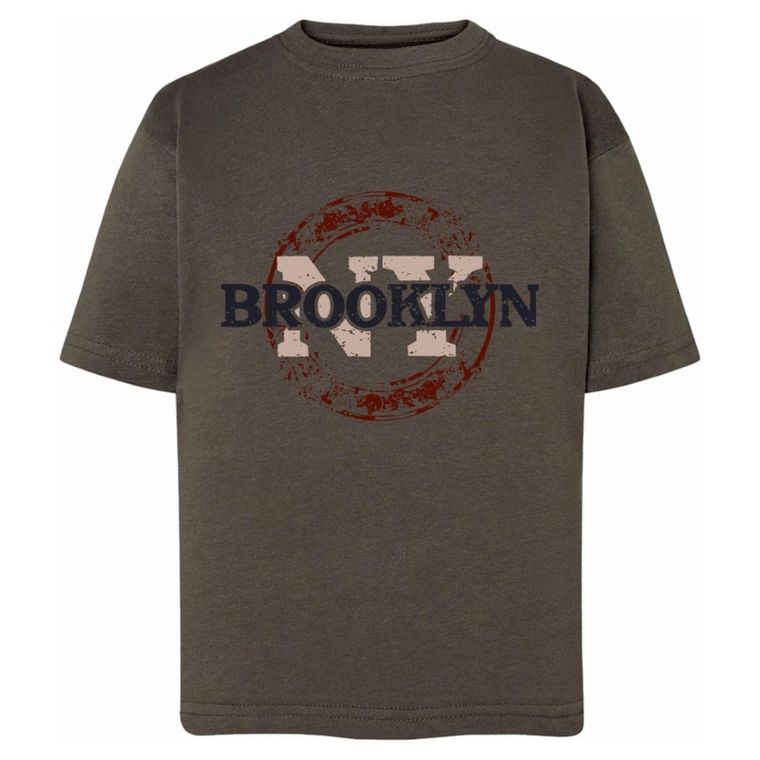 T-shirt chłopięcy, khaki, Tup Tup