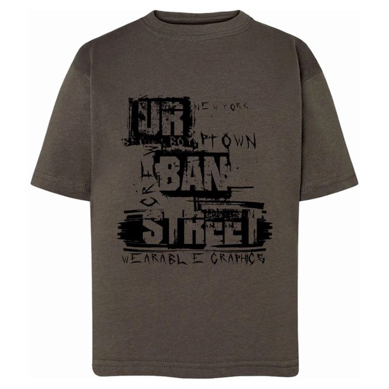 T-shirt chłopięcy, khaki, Tup Tup