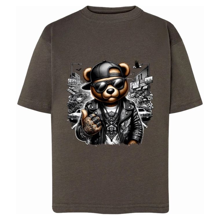 T-shirt chłopięcy, khaki, Tup Tup