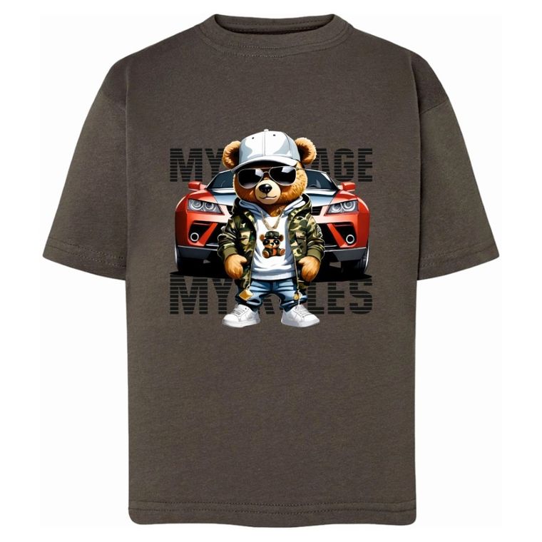 T-shirt chłopięcy, khaki, Tup Tup