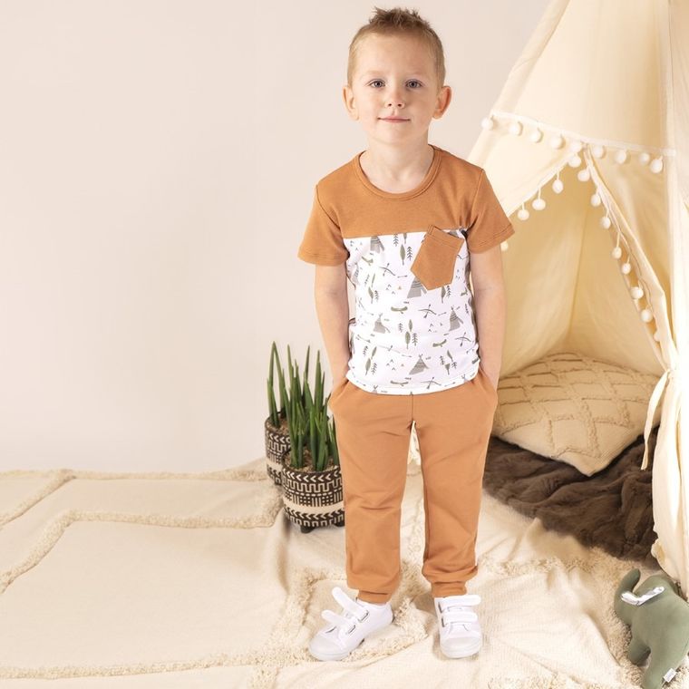 T-shirt chłopięcy, mix, Nicol