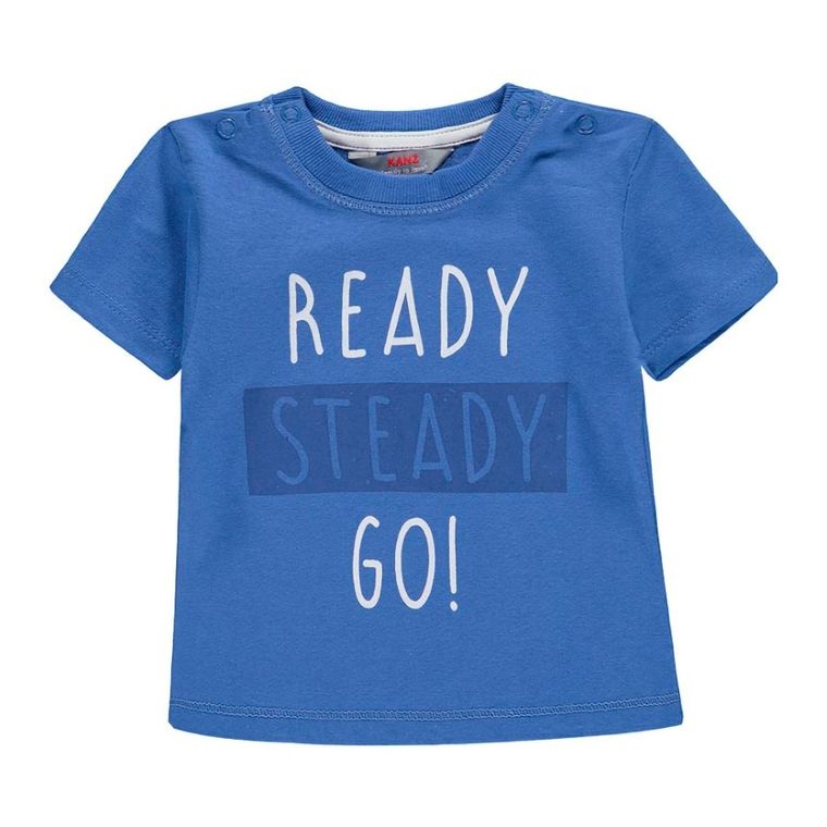 T-shirt chłopięcy, niebieski, Kanz