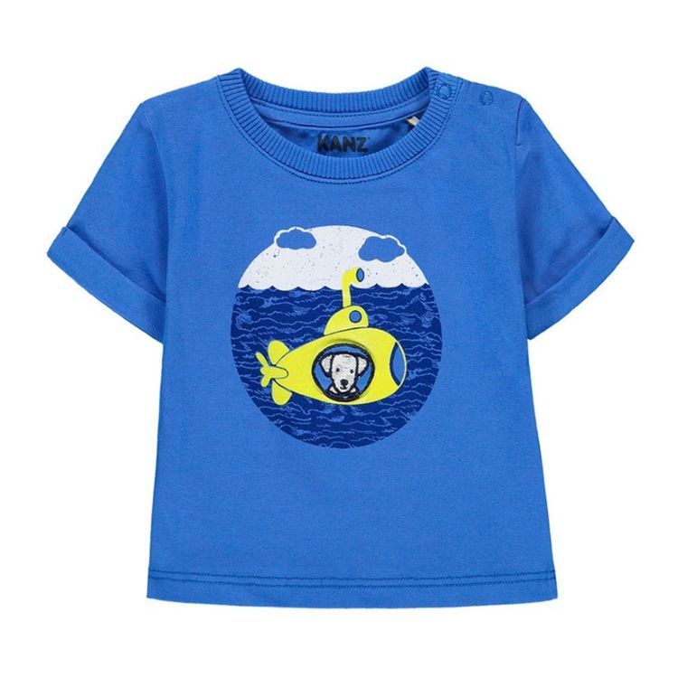 T-shirt chłopięcy, niebieski, Kanz