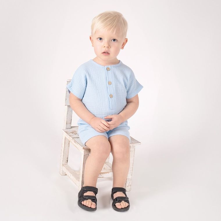 T-shirt chłopięcy, niebieski, Nicol