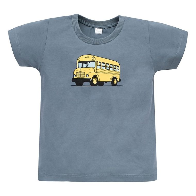 T-shirt chłopięcy, niebieski, Pinokio