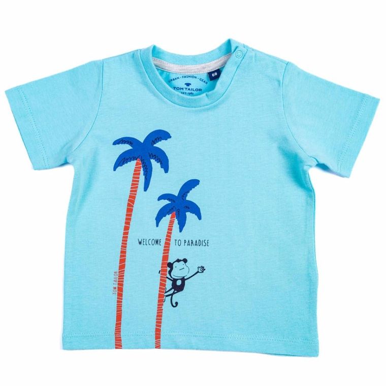 T-shirt chłopięcy, niebieski, Tom Tailor