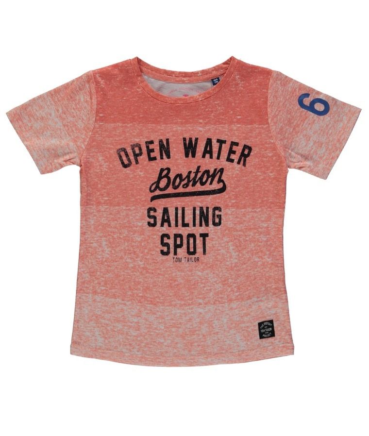 T-shirt chłopięcy, pomarańczowy, Tom Tailor