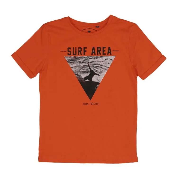 T-shirt chłopięcy, pomarańczowy, Tom Tailor