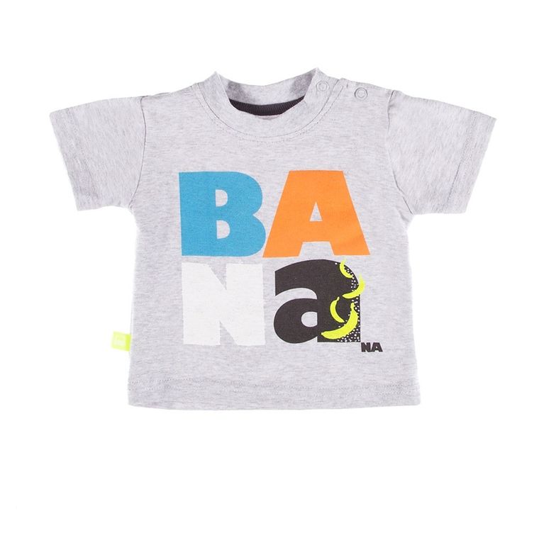 T-shirt chłopięcy, szary, Eevi