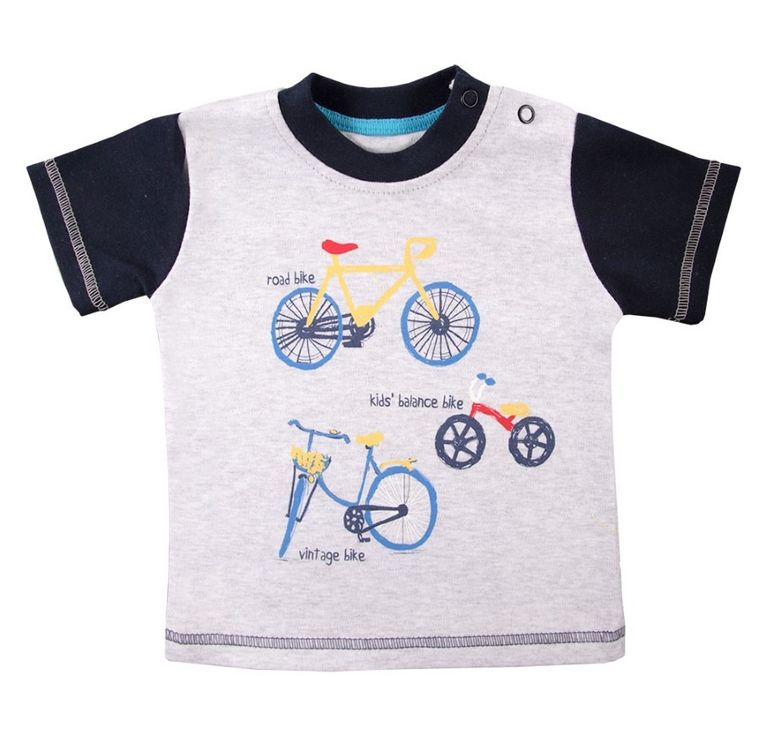 T-shirt chłopięcy, szary, Eevi