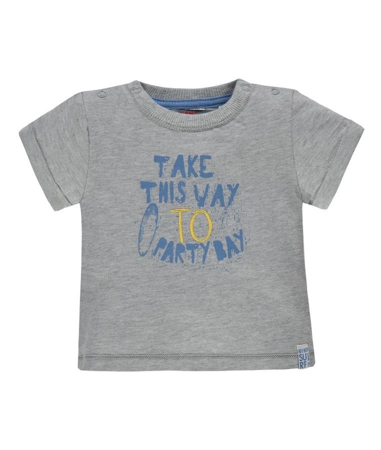 T-shirt chłopięcy, szary, Kanz