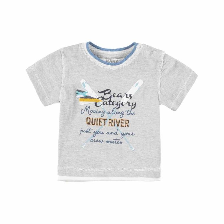 T-shirt chłopięcy, szary, Kanz