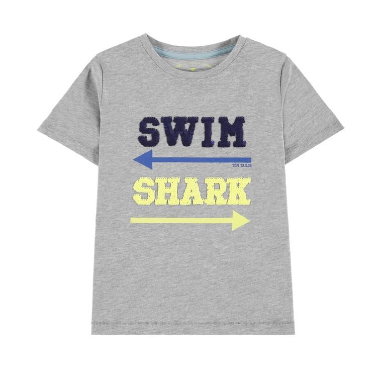 T-shirt chłopięcy, szary, Tom Tailor