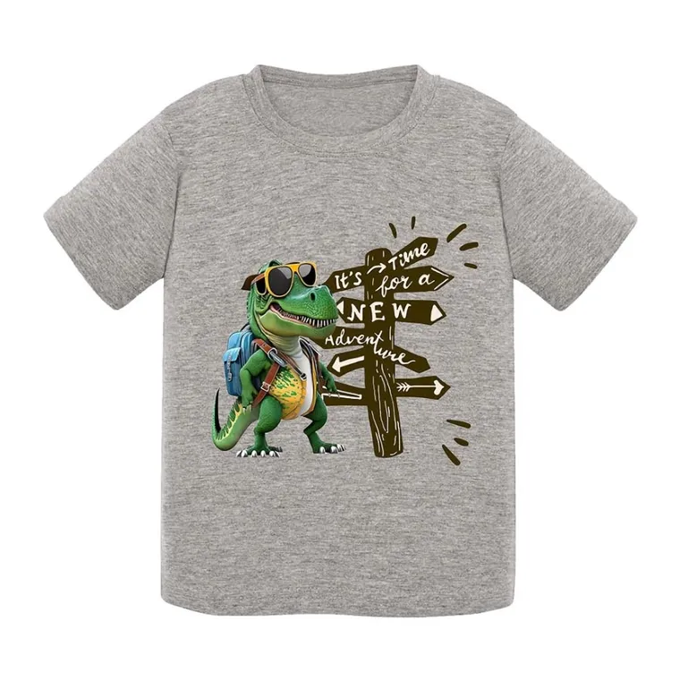 T-shirt chłopięcy, szary, Tup Tup