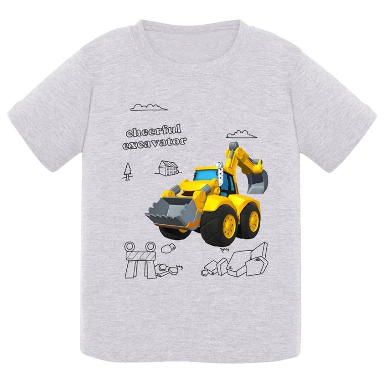 T-shirt chłopięcy, szary, Tup Tup