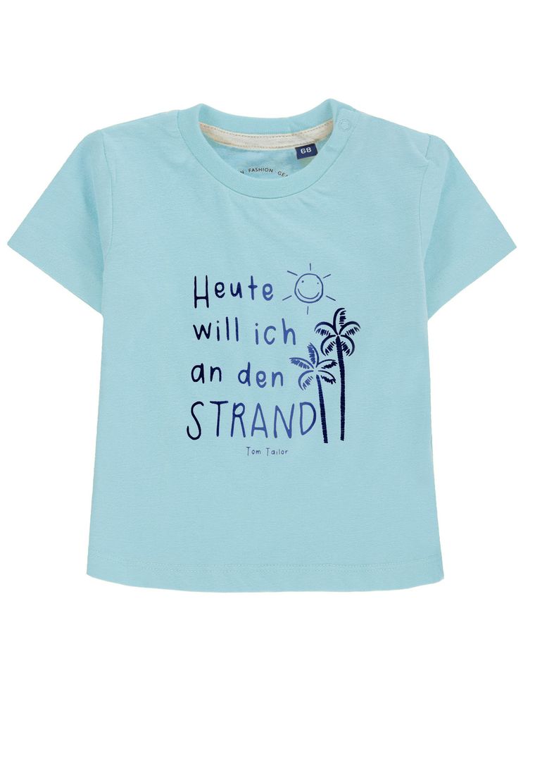 T-shirt chłopięcy, turkusowy, Tom Tailor