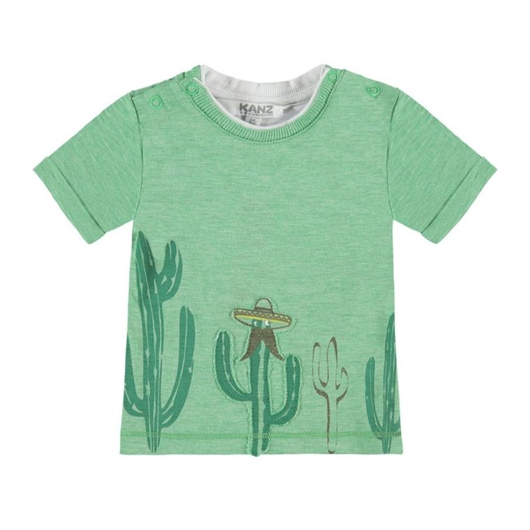 T-shirt chłopięcy, zielony, Kanz