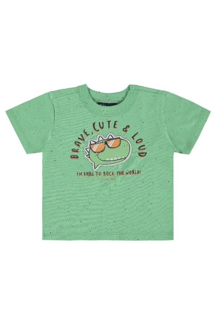 T-shirt chłopięcy, zielony, Quimby
