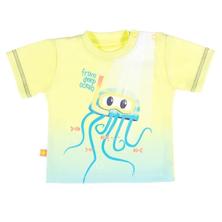 T-shirt chłopięcy, żółty, Eevi