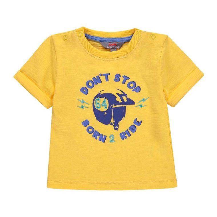 T-shirt chłopięcy, żółty, Kanz