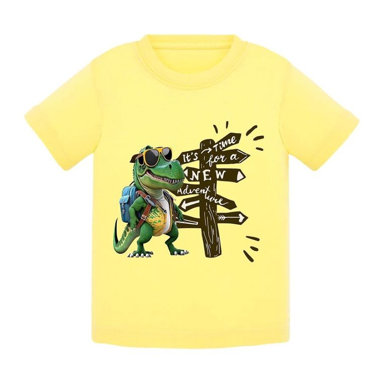 T-shirt chłopięcy, żółty, Tup Tup