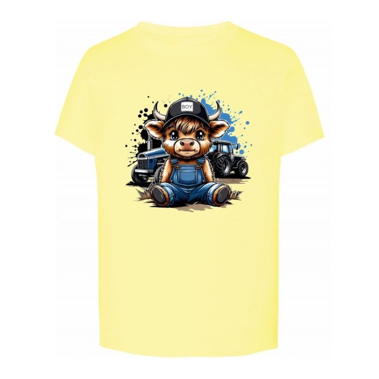 T-shirt chłopięcy, żółty, Tup Tup