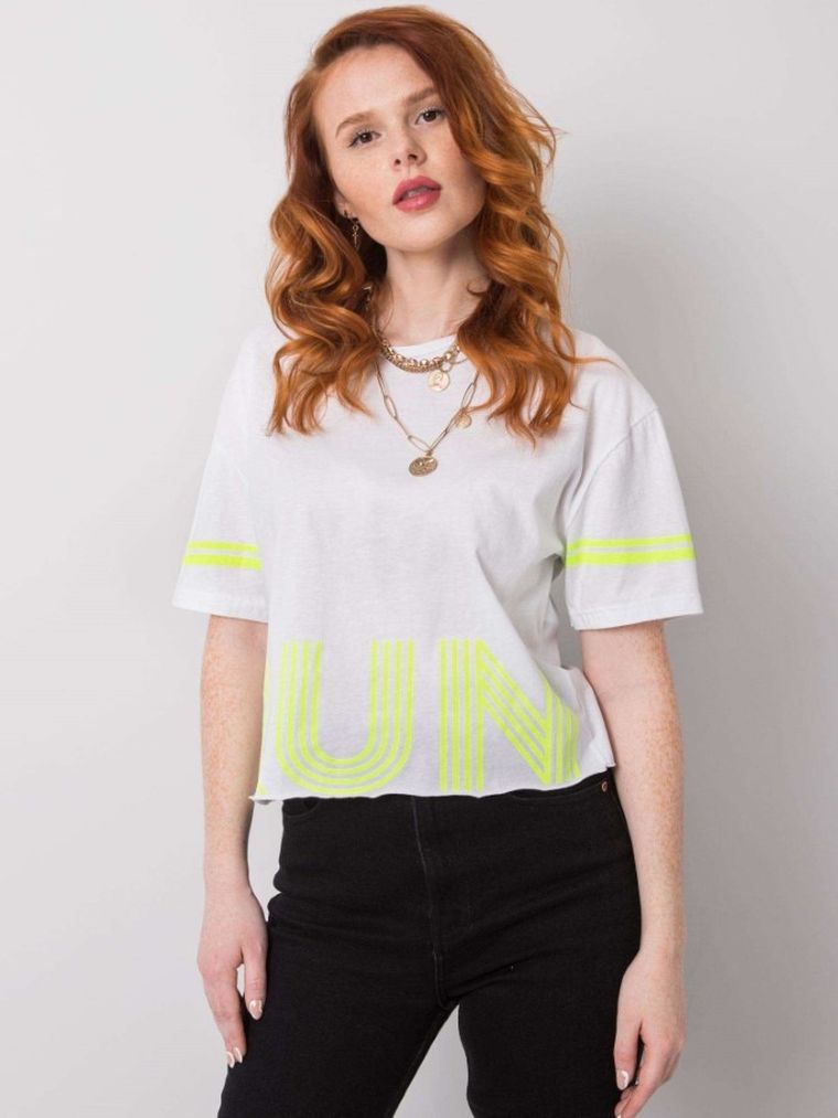 T-shirt damski, biały, H&B