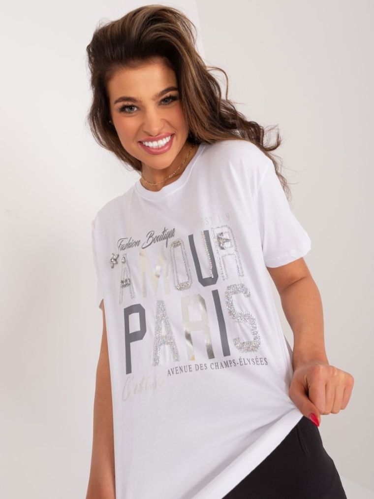 T-shirt damski, biały, Mint