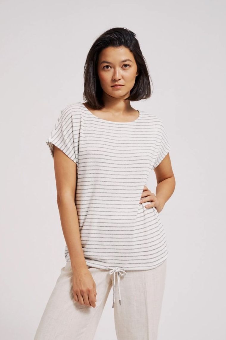 T-shirt damski, biały, Moodo