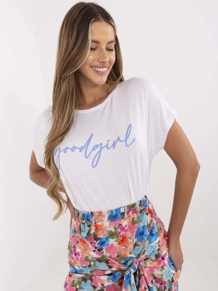 T-shirt damski, biały, Sublevel