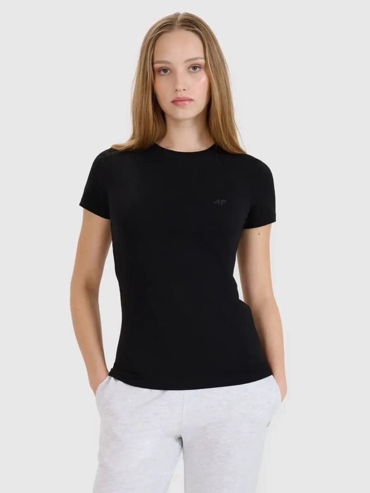 T-shirt damski, czarny, 4F