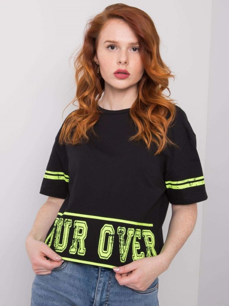 T-shirt damski, czarny, H&B