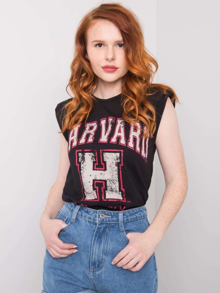 T-shirt damski, czarny, H&B