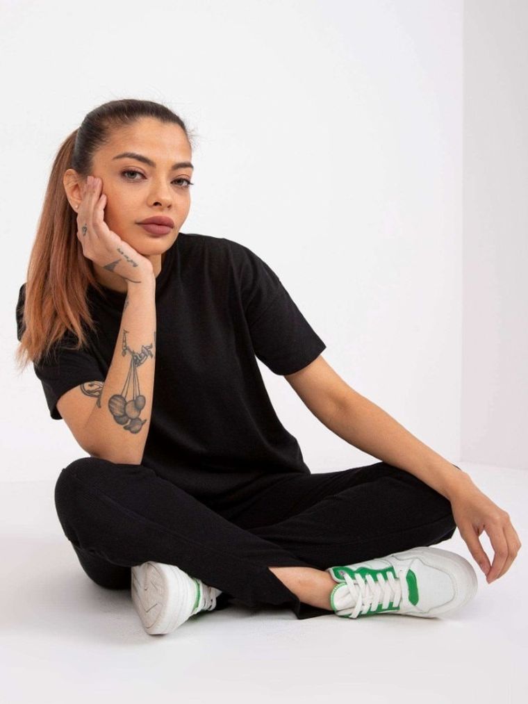 T-shirt damski, czarny, Mayflies