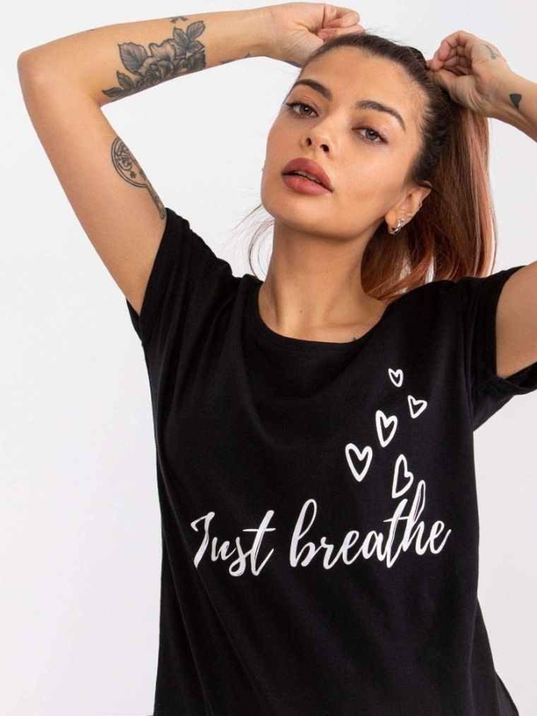 T-shirt damski, czarny, Mayflies