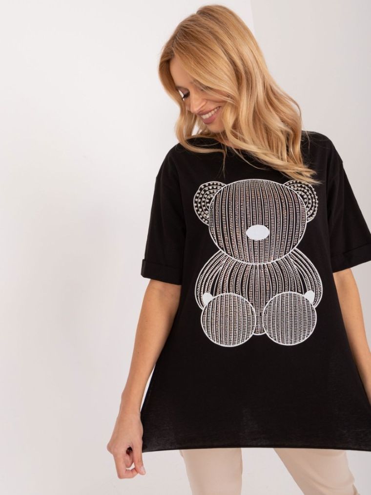 T-shirt damski, czarny, Mint