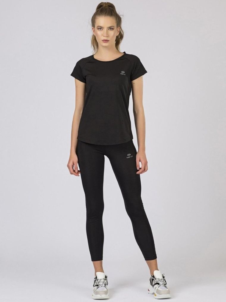 T-shirt damski, czarny, Tommy Life