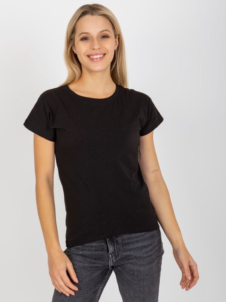 T-shirt damski, czarny, Vikki