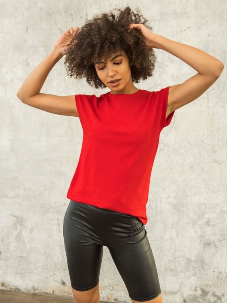 T-shirt damski, czerwony, For Fitness