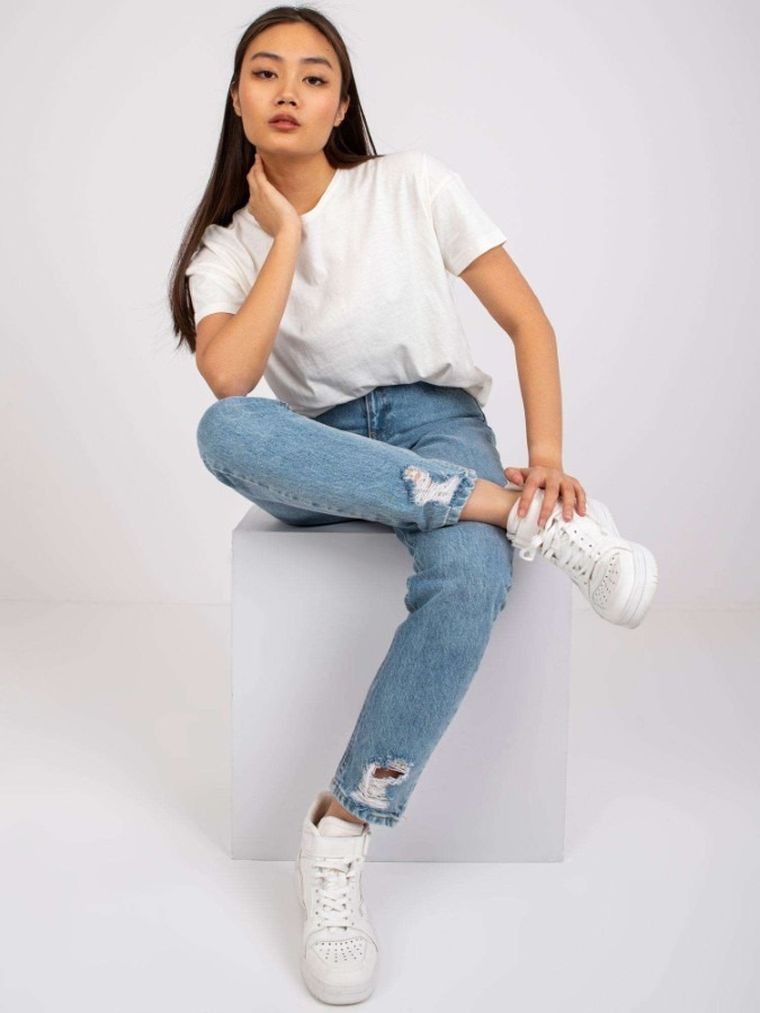 T-shirt damski, ecru, Mayflies