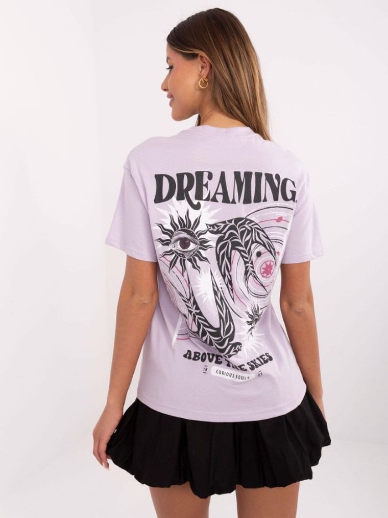 T-shirt damski, fioletowy, Sublevel