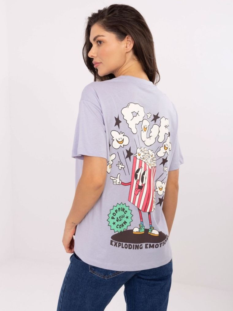 T-shirt damski, fioletowy, Sublevel