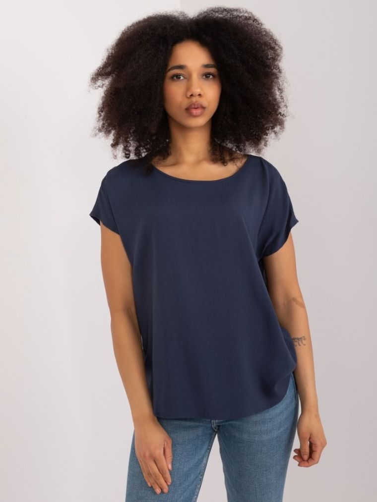 T-shirt damski, granatowy, Sublevel